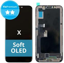 Apple iPhone X - LCD Kijelző + Érintőüveg + Keret Soft OLED FixPremium