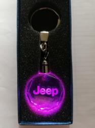 Jeep kulcstartó lézergravírozott váltakozó Led fénnyel (JEEP)