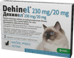 KRKA Dehinel cat, antiparazitar intern pentru pisici - 2 comprimate
