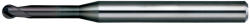 NS Tool 0, 4mm l1, 0 aláköszörült szárú gömbvégű keményfém maró 62HRC-ig - NS Tool Japan MRB230 - 08-00520-00201