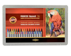 KOH-I-NOOR Creioane colorate acuarela, fara lemn KOH-I-NOOR Progresso Aquarell 8785, 36 buc/set