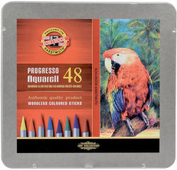 KOH-I-NOOR Creioane colorate acuarela fara lemn KOH-I-NOOR Progresso Aquarell 8786, 48 buc/set