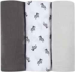 BÉABA Textil pelenkák pamut muszlinból Cotton Muslin Cloths Beaba Savane 3 darabos csomag 70*70 cm 0 hó-tól szürke (BE920344)