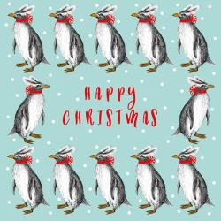 The Art File Felicitare - Happy Christmas Penguins