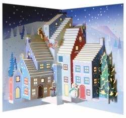 Forever Handmade Cards Felicitare Christmas Snowmen & Santa Pop Up