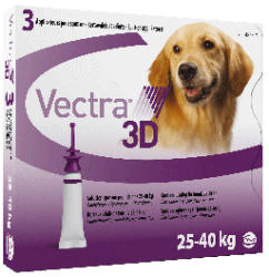 Vectra 3D rácsepegtető oldat kutyáknak 3 x 4, 7 ml pipetta nagytestű kutyáknak