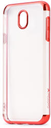 Meleovo Husa Meleovo Husa Silicon Flash Soft II Samsung Galaxy J7 (2017) Red 360 (transparent cu margini electroplacate) (MLVFS2J730RD) - pcone