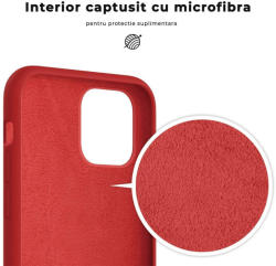 Lemontti Husa Lemontti Husa Liquid Silicon iPhone 11 Pro Max Red (protectie 360�, material fin, captusit cu microfibra) (LEMCLSXIPMRD) - pcone