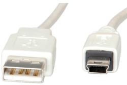 Roline Cable USB2.0 A-Mini 5pin, 3m, Value 11.99. 8730 (11.99.8730)