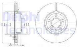 DELPHI Disc frana DELPHI BG3719 (BG3719) - automobilus