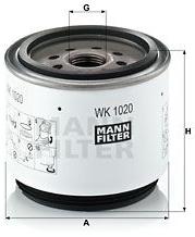 Mann-filter filtru combustibil MANN-FILTER WK 1020 x (WK 1020 x) - automobilus