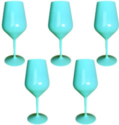  Set 6 Pahare wine cocktail , turcoaz, policarbonat, 470 cc , tritan Pahar