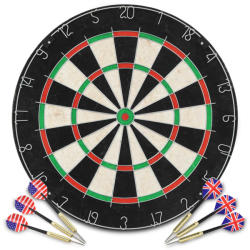 vidaXL Placă de darts profesională cu 6 săgeți, sisal (91459)