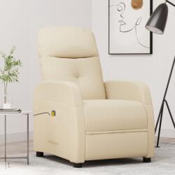 vidaXL Fotoliu de masaj, crem, material textil (289835)