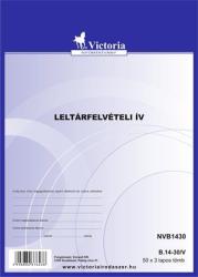 VICTORIA Nyomtatvány, leltárfelvételi ív, 50x3, A4, VICTORIA, "B. 14-30", 10 tömb/csomag (NVB1430) - tutitinta