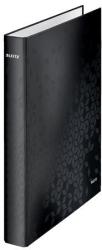 LEITZ Gyűrűs könyv, 2 gyűrű, D alakú, 40 mm, A4 Maxi, karton, LEITZ "Wow", fekete (E42410095) - tutitinta