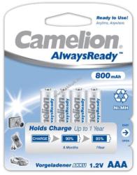 Camelion HR03 Micro AAA AlwaysReady, újratölthető elem 4db/csom. 800mAh