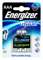Energizer Ultimate lithium elem FR03, LR03 2db/csom