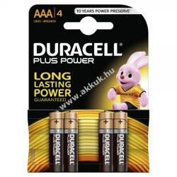 Duracell elem Plus Power MN2400 LR03 AAA Micro 4db/csom