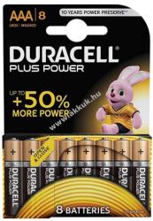 Duracell Plus elem LR3 AAA Micro MN2400 8db/csom
