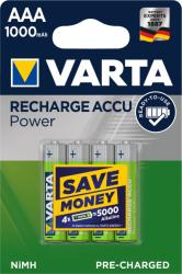VARTA Power Akku Ready2Use Micro Mikro (tölthető elem) AAA 4db/csom. 1000mAh