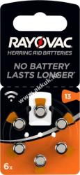 Rayovac hallókészülék elem típus v13 6db/csom. - Kiárusítás! - A készlet erejéig!