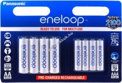 Panasonic Sanyo/Panasonic eneloop akkucsomag 4db AA 1900mAH + 4db 750mAh AAA típus BK-KJMCCE44E