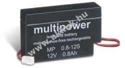 Multipower Ólom akku 12V 0, 8Ah (Multipower) típus MP0, 8-12JST