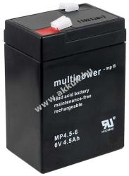 Multipower Helyettesítő ólom akku Diamec típus: DM6-4.2 6V 4, 5Ah (MULTIPOWER) helyettesíti: 6V 4, 2Ah