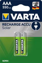 VARTA akku Solar 56733 HR3-AAA-Micro 550mAh 2db/csomag napelemes eszközökhöz