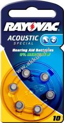 Rayovac Acoustic Special hallókészülék elem típus 10 6db/csom. (10AU-6XE)