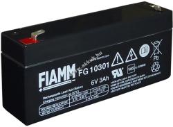 FIAMM Ólom akku 6V 3Ah (FIAMM) típus FG10301 VDS-minősítéssel (csatlakozó: F1)