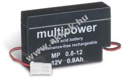 Multipower Ólom akku 12V 0, 8Ah (Multipower) típus MP0, 8-12AMP