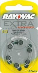 Rayovac Extra Advanced hallókészülék elem típus 10 10aux-6xe, H10MF, PR70 6db/csom