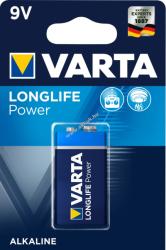 VARTA Longlife Power / High Energy Alkaline elem típus 6LF22 9V-Block elem 1db/csom