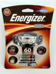 Energizer headlight / fejlámpa 60lumen 3db LED-es + 3 AAA elemlámpa A készlet erejéig! HD33A4