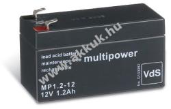 Multipower Helyettesítő ólom akku Diamec típus: DM12-1.1 12V 1, 2Ah (MULTIPOWER) helyettesíti: 12V 1, 1Ah