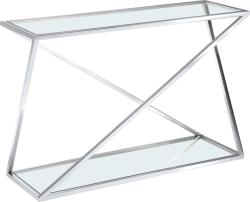 Settimo Consola argintie cu blat din sticla Imperial 120 x 40 cm (EV008)