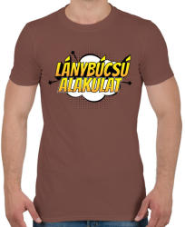 printfashion Lánybúcsú alakulat - Férfi póló - Mogyoróbarna (4261751)