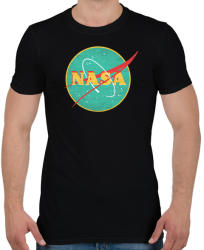 printfashion Retro Nasa logo - Férfi póló - Fekete (4249092)