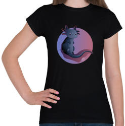 printfashion Fekete axolotl - Női póló - Fekete (4217519)