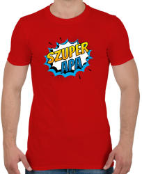 printfashion SzuperApa! - Férfi póló - Piros (4249879)
