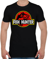 printfashion Fish Hunter - Férfi póló - Fekete (4271803)