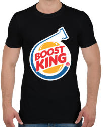 printfashion Boost King - Férfi póló - Fekete (4286516)