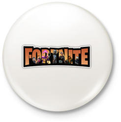 printfashion Fortnite narancs - Kitűző, hűtőmágnes - Fehér (4289585)