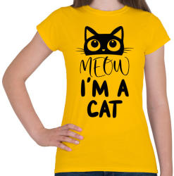 printfashion Meow, I'm a cat - Női póló - Sárga (4284034)