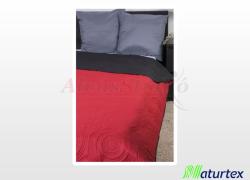 Naturtex Emily microfiber ágytakaró - piros-fekete 235x250 cm - matracwebaruhaz