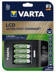 VARTA LCD Ultra Fast Charger/4db AA 2100mAh akku/akku töltő (57685101441) (57685101441)