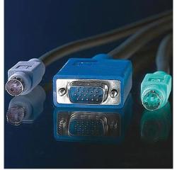 Roline Cable KVM 1xHD15M/M, 2xPS2M/M, 3m, Value 11.99. 5456 (11.99.5456)