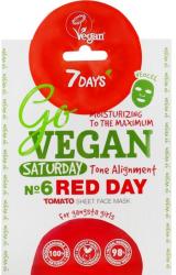 7 Days Mască de față Nr. 6 Red day - 7 Days Go Vegan Saturday Red Day 25 g